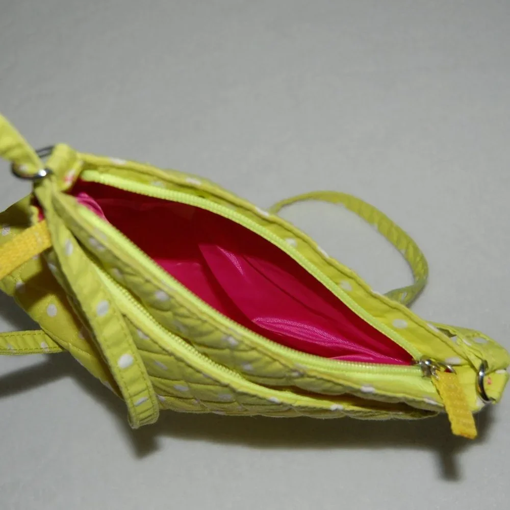 Crossbody Quilted Fabric Lightweight Bag, 8" Wide x 8" Tall - Picture 3 of 6